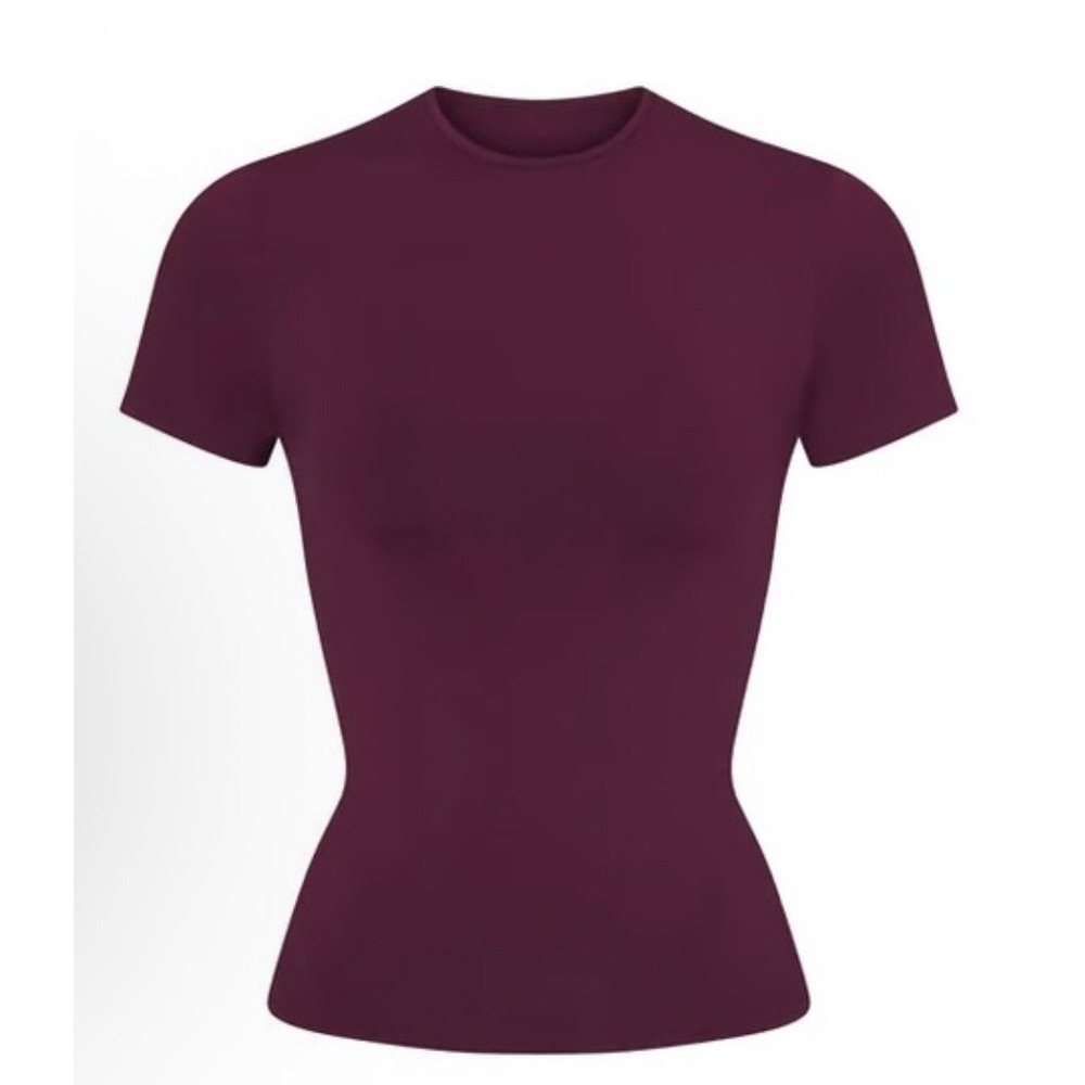 SKIMS Soft Smoothing Seamless T-Shirt Deep Berry NWT Womens 3X